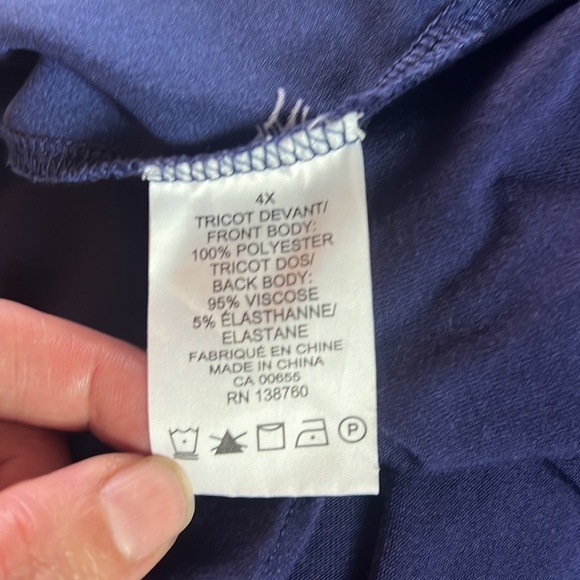 Penningtons In Every Story Sheer Paris Eiffle Cold Shoulder Top Size 4X - Picture 9 of 12